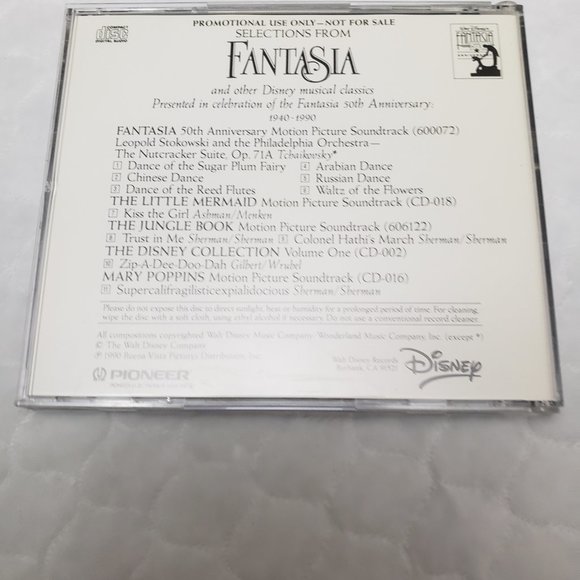 Selections from Fantasia and other Disney Musical Classics Promotional CD - Picture 2 of 4